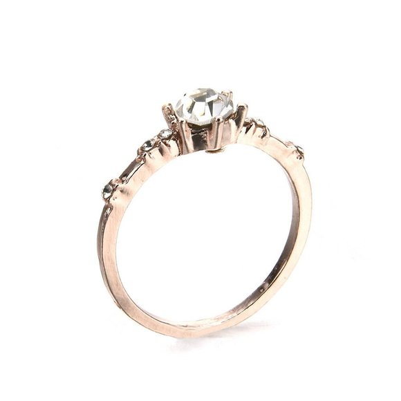 NWOT 14K GP Rose Gold CZ Ring, sz 6 - Picture 12 of 16